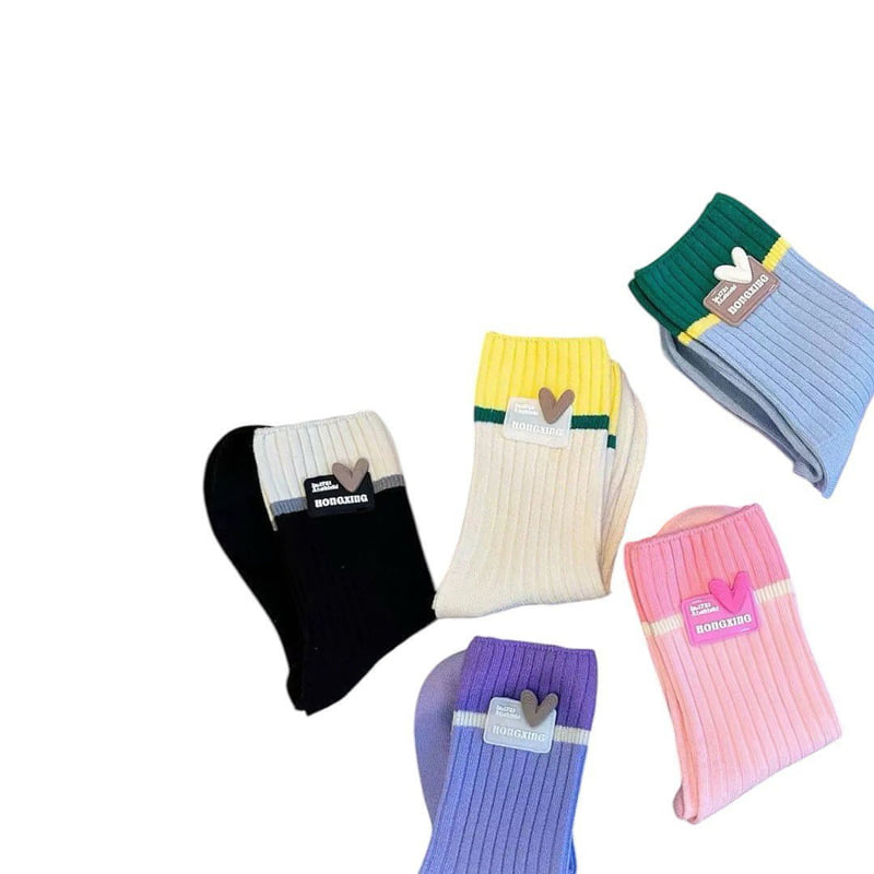 Dudie - Korean Children Fashion - #littlefashionista - Ring Heart Socks - 6