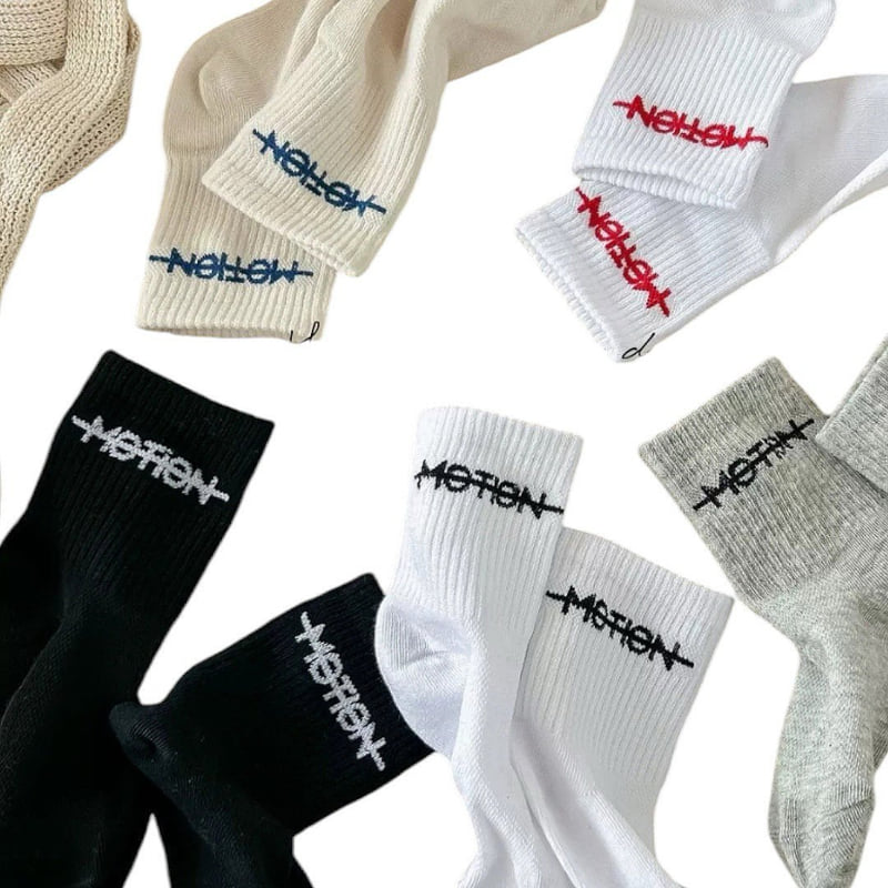 Dudie - Korean Children Fashion - #littlefashionista - Motion Socks (set of 5) - 10
