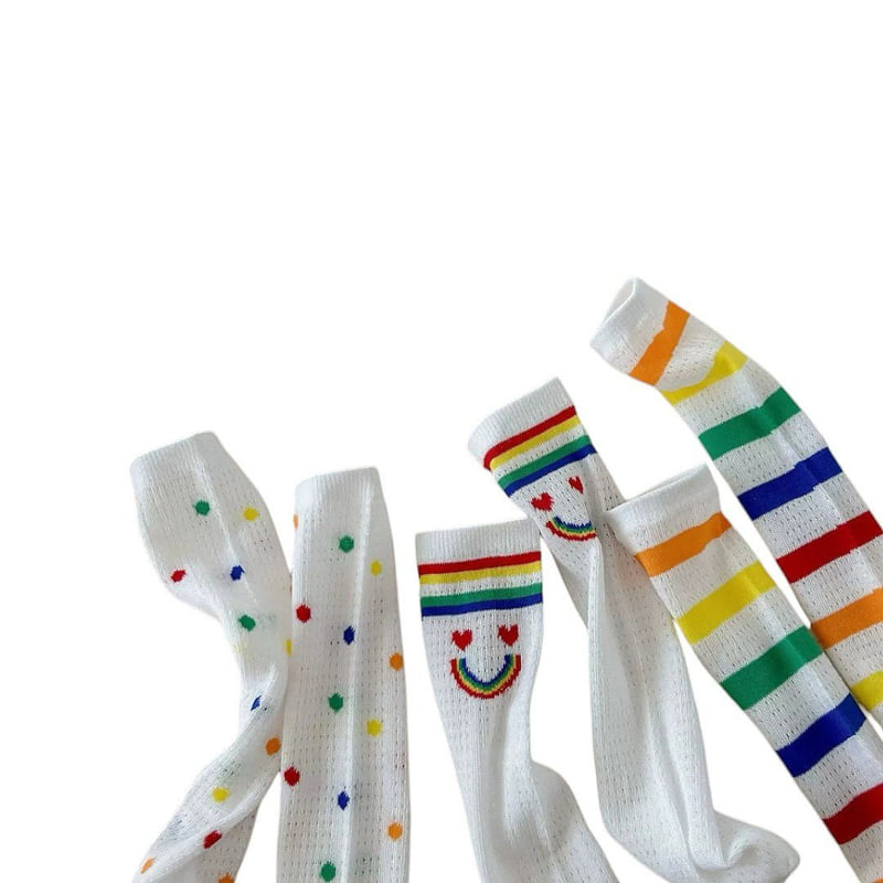 Dudie - Korean Children Fashion - #littlefashionista - Rainbow Socks (set of 3) - 9