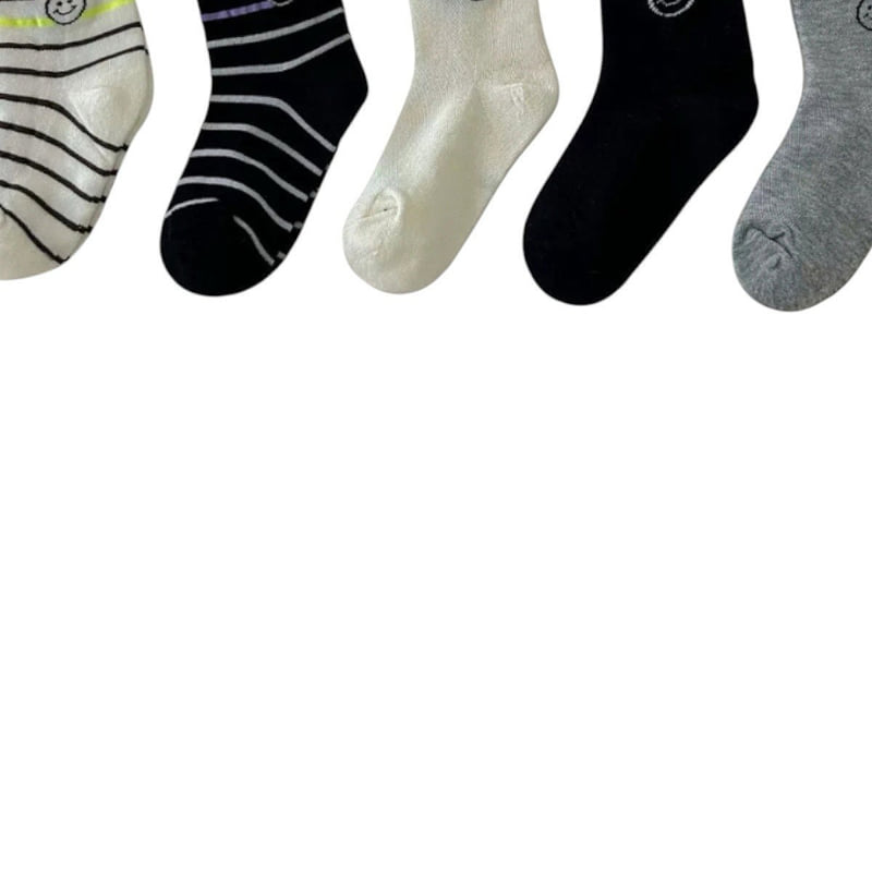 Dudie - Korean Children Fashion - #Kfashion4kids - Dunmile Socks (set of 5) - 4