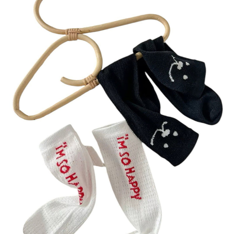 Dudie - Korean Children Fashion - #littlefashionista - Happy Teddy Socks (set of 3) - 12