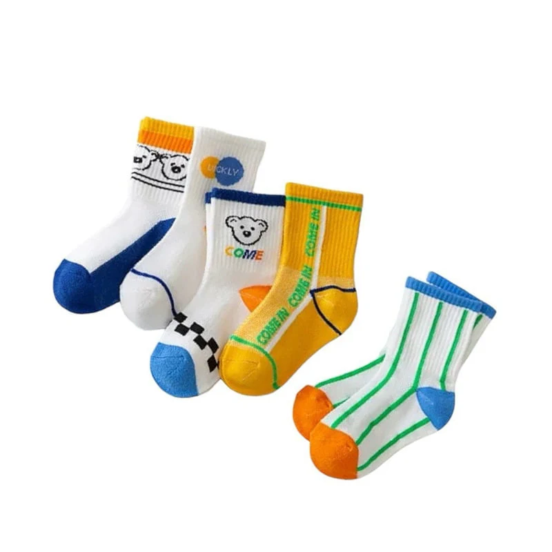 Dudie - Korean Children Fashion - #littlefashionista - Komi Socks (set of 5) - 9