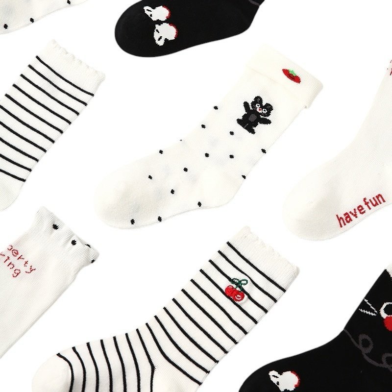 Dudie - Korean Children Fashion - #magicofchildhood - Black Cat Socks - 5