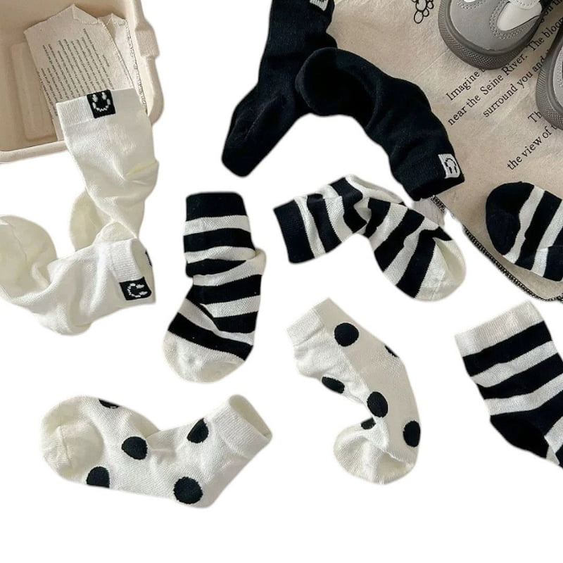Dudie - Korean Children Fashion - #magicofchildhood - Dorrance Socks (set of 5) - 7