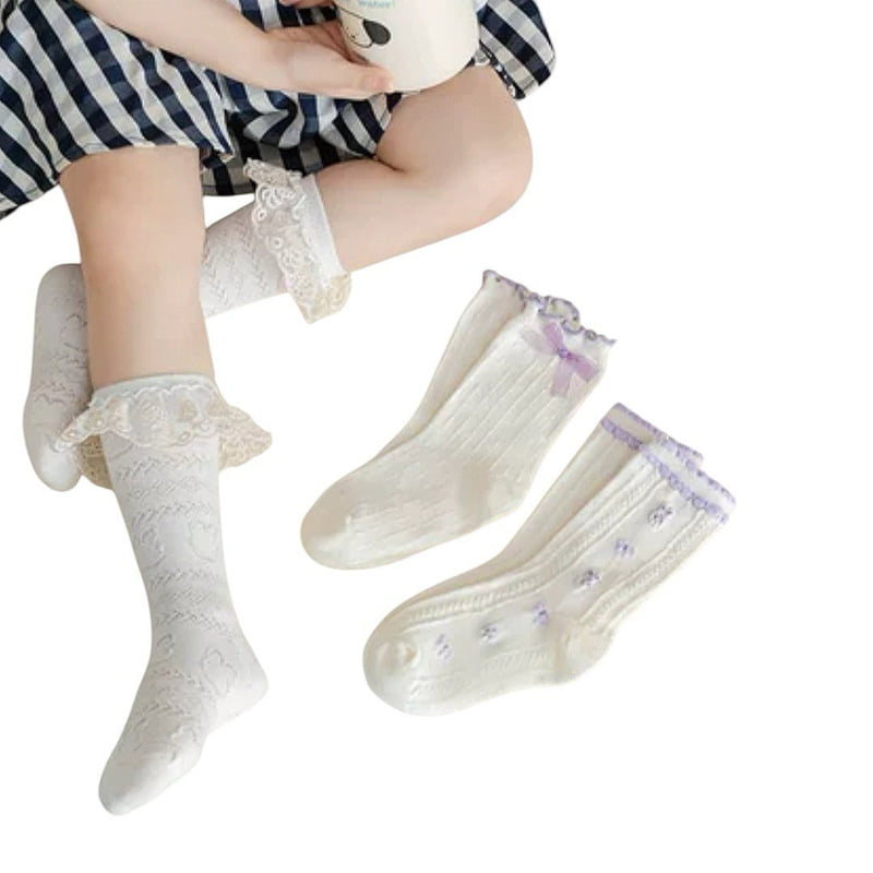 Dudie - Korean Children Fashion - #magicofchildhood - Purple Socks (set of 3) - 9