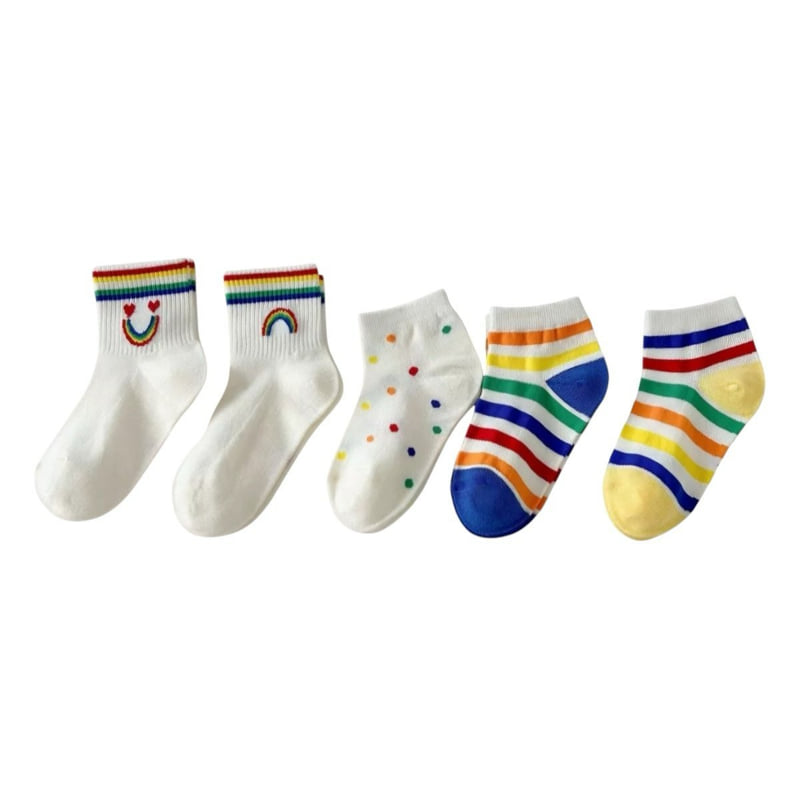 Dudie - Korean Children Fashion - #magicofchildhood - Culps Socks (set of 5) - 6