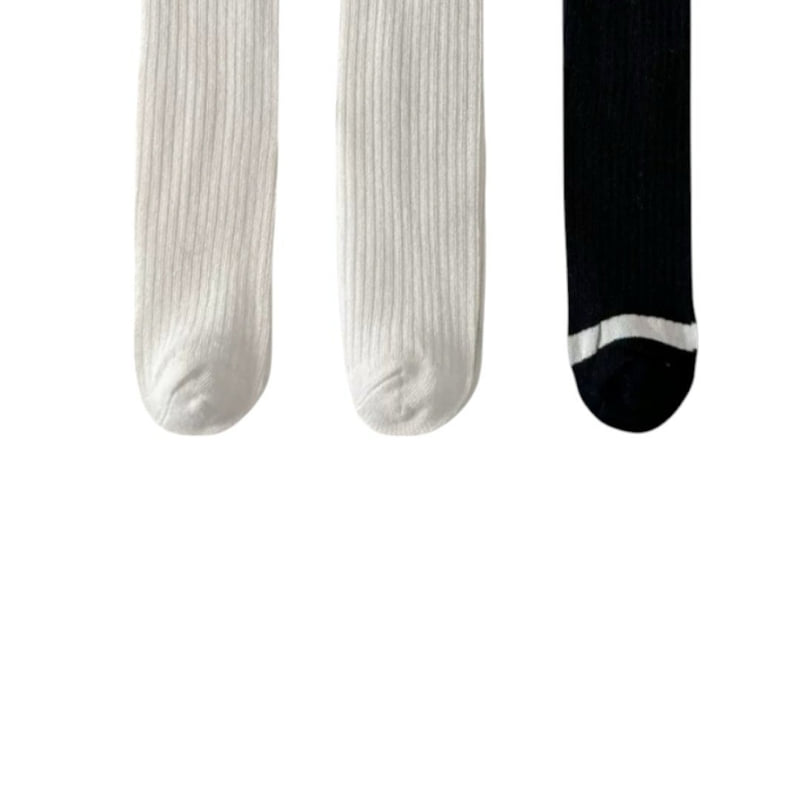 Dudie - Korean Children Fashion - #littlefashionista - Haddon Socks (set of 3) - 4