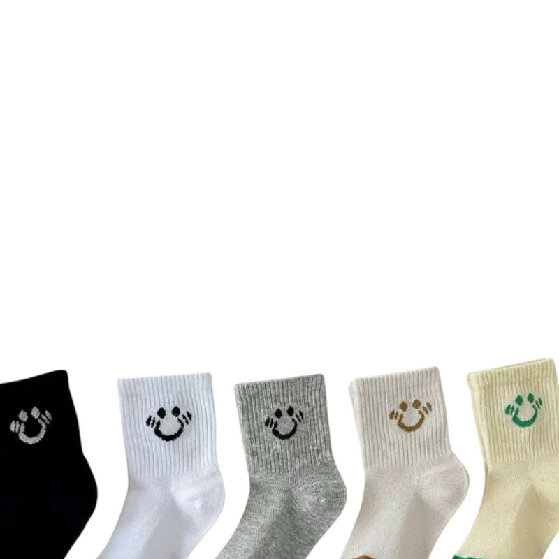 Dudie - Korean Children Fashion - #magicofchildhood - Shy Socks (set of 5) - 3