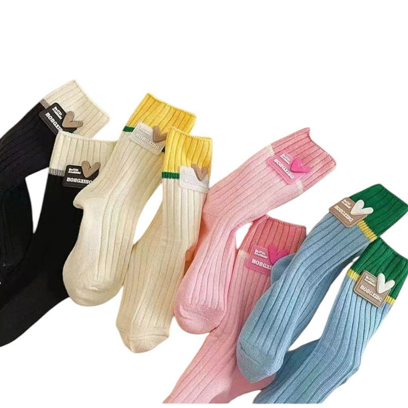 Dudie - Korean Children Fashion - #minifashionista - Ring Heart Socks - 8