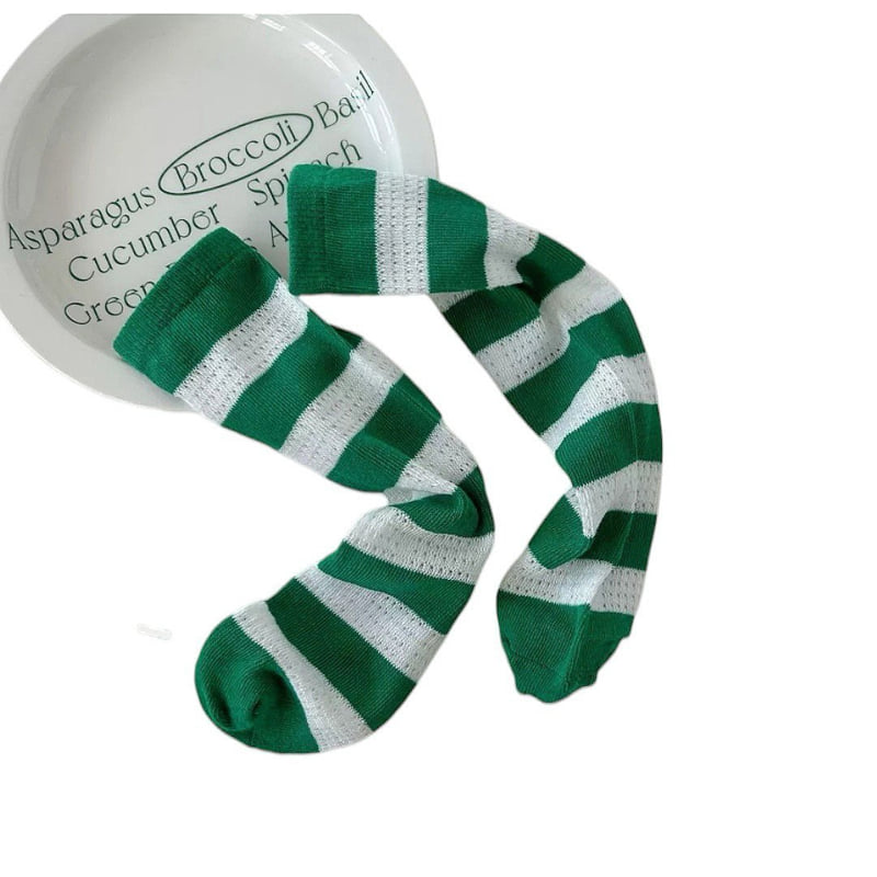 Dudie - Korean Children Fashion - #minifashionista - Green Mile Socks (set of 3) - 10