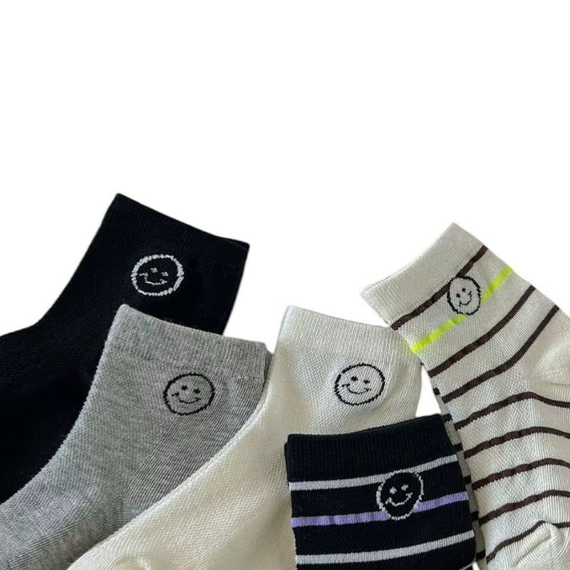 Dudie - Korean Children Fashion - #minifashionista - Dunmile Socks (set of 5) - 6