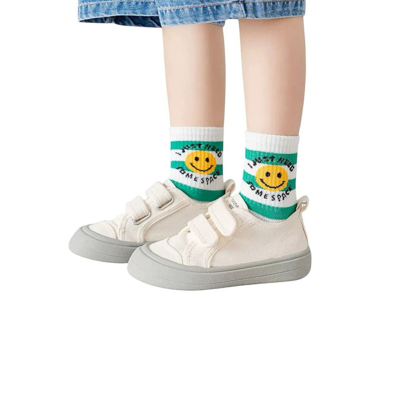 Dudie - Korean Children Fashion - #minifashionista - Check Smile Socks (set of 5) - 6