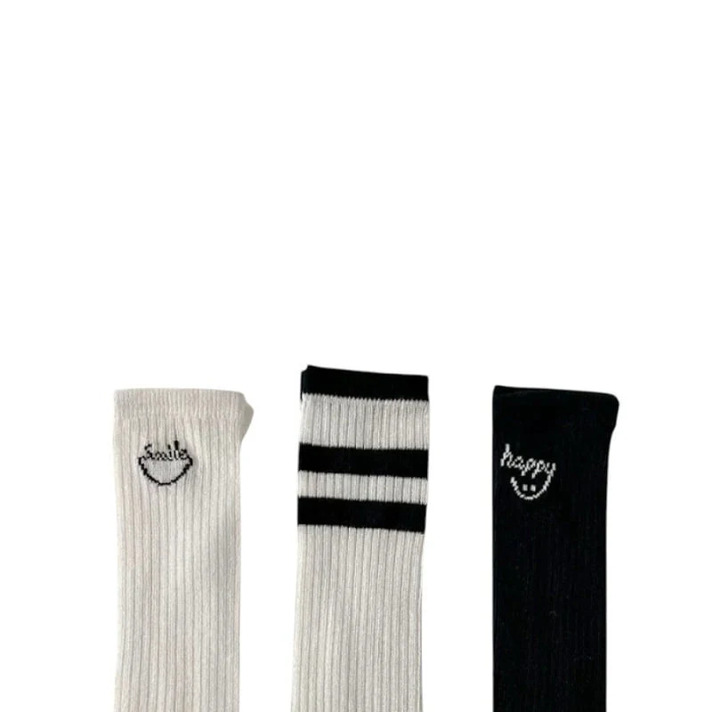 Dudie - Korean Children Fashion - #minifashionista - Haddon Socks (set of 3) - 5