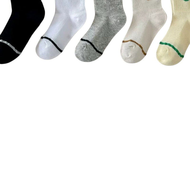 Dudie - Korean Children Fashion - #magicofchildhood - Shy Socks (set of 5) - 4