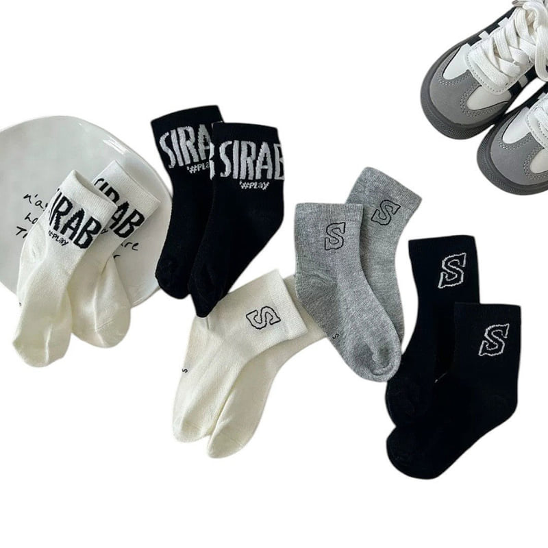 Dudie - Korean Children Fashion - #minifashionista - Cilav Socks (set of 5) - 7