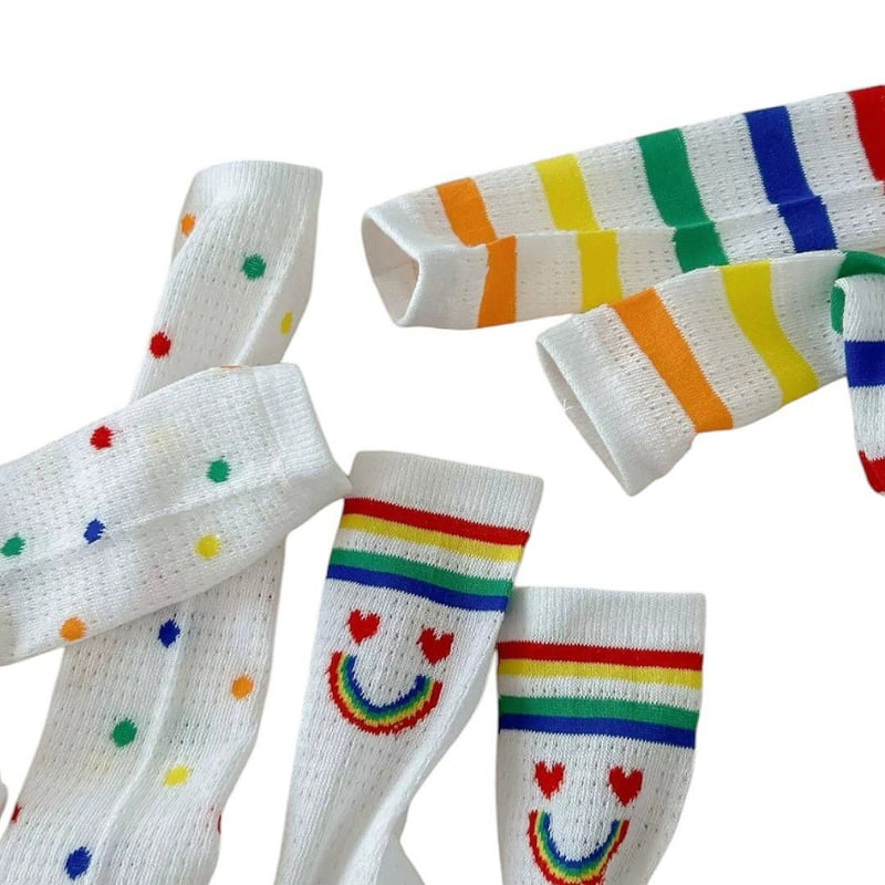 Dudie - Korean Children Fashion - #prettylittlegirls - Rainbow Socks (set of 3) - 12