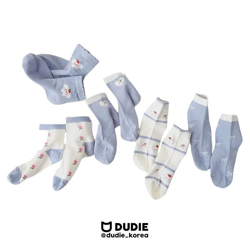 Dudie - Korean Children Fashion - #prettylittlegirls - Momiro Socks (set of 5)
