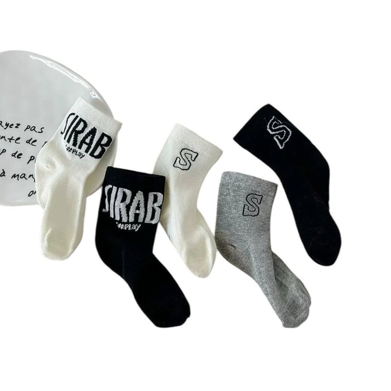 Dudie - Korean Children Fashion - #prettylittlegirls - Cilav Socks (set of 5) - 8