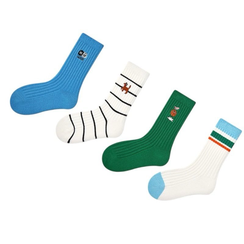 Dudie - Korean Children Fashion - #stylishchildhood - Green Good Socks - 2
