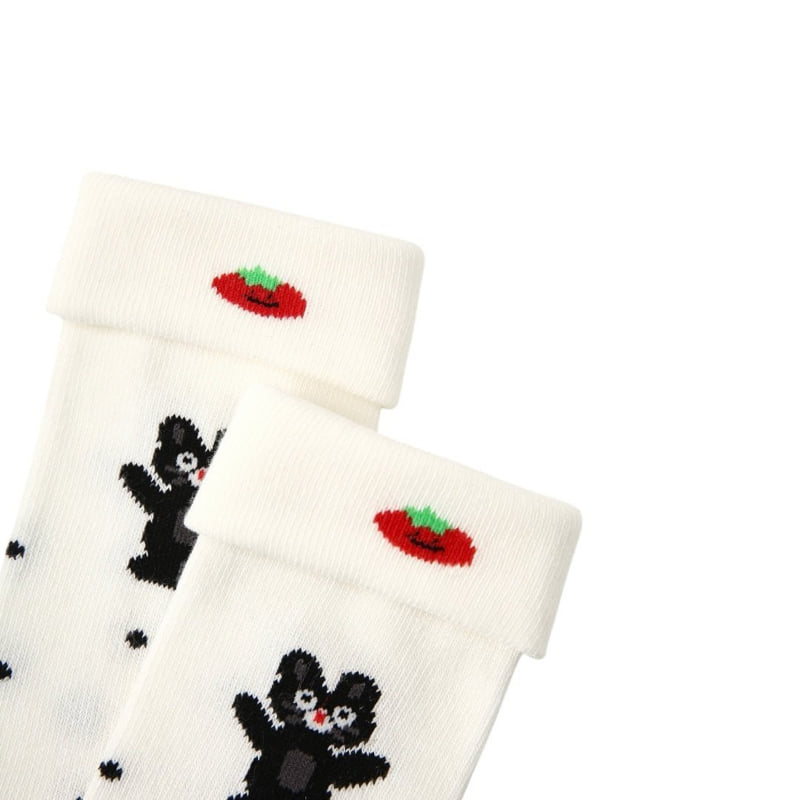 Dudie - Korean Children Fashion - #stylishchildhood - Black Cat Socks - 10