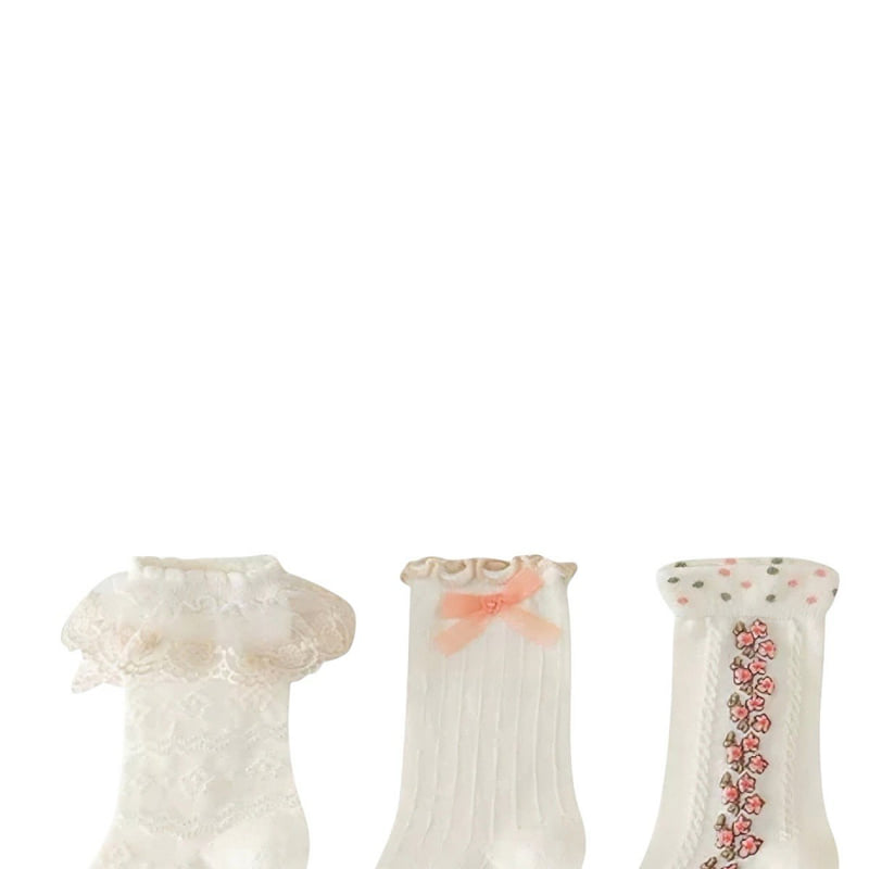 Dudie - Korean Children Fashion - #toddlerclothing - Prince Rose Socks (set of 3) - 4