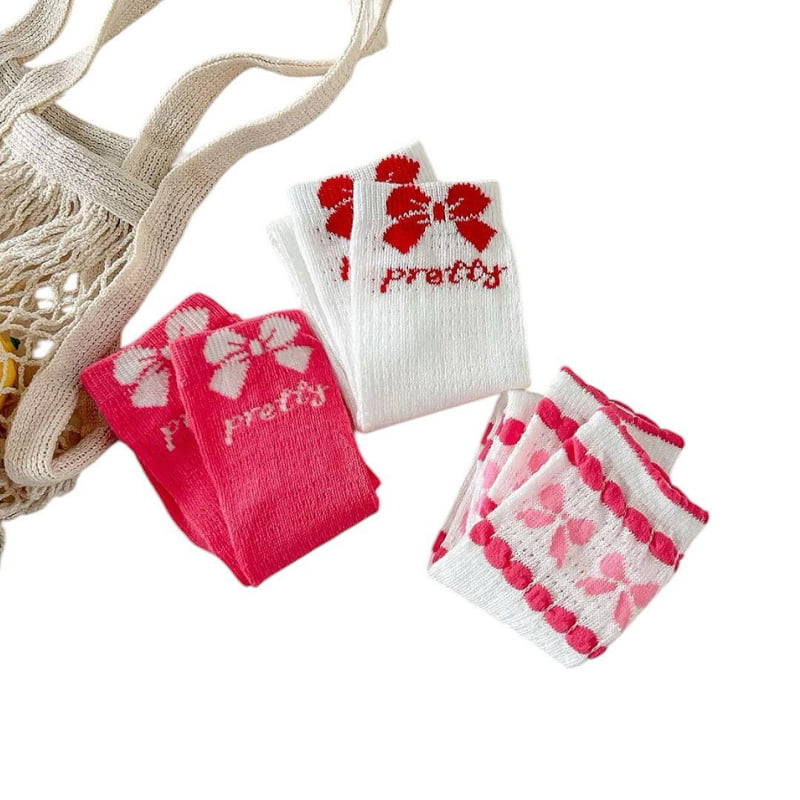 Dudie - Korean Children Fashion - #stylishchildhood - Pingbone Socks (set of 3) - 3