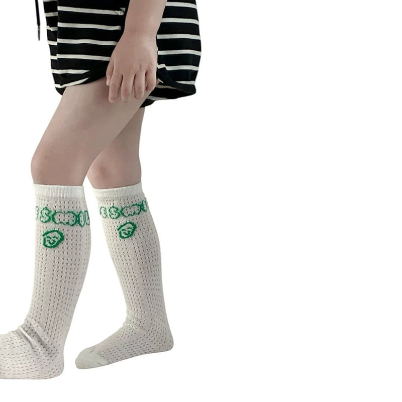 Dudie - Korean Children Fashion - #todddlerfashion - Green Mile Socks (set of 3) - 12