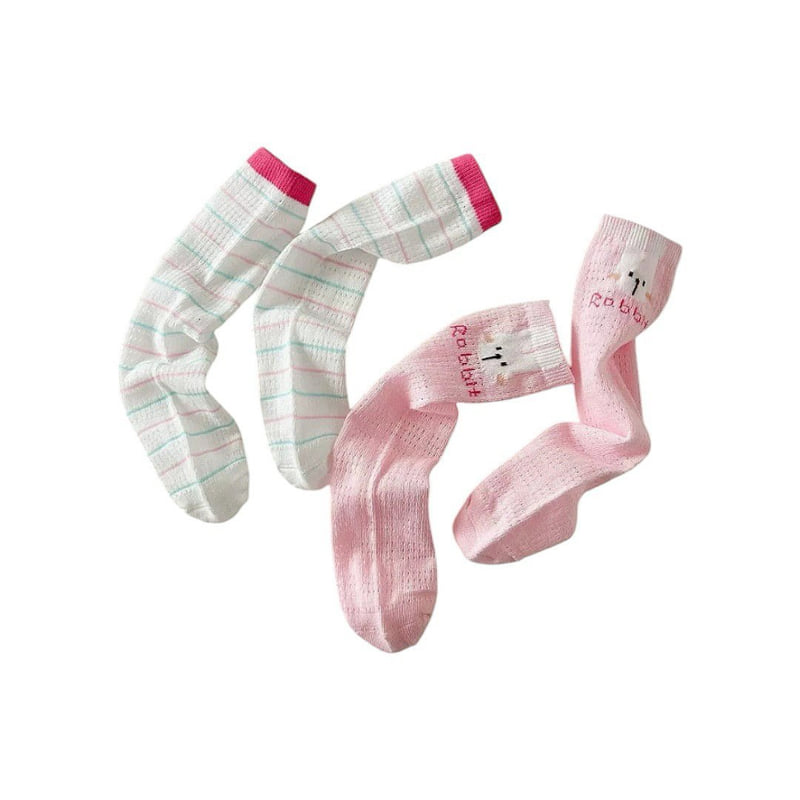 Dudie - Korean Children Fashion - #todddlerfashion - Rabbit Rose Socks (set of 3) - 11
