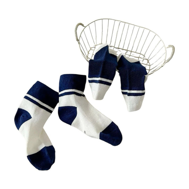 Dudie - Korean Children Fashion - #todddlerfashion - Dot Run Socks (set of 5) - 9