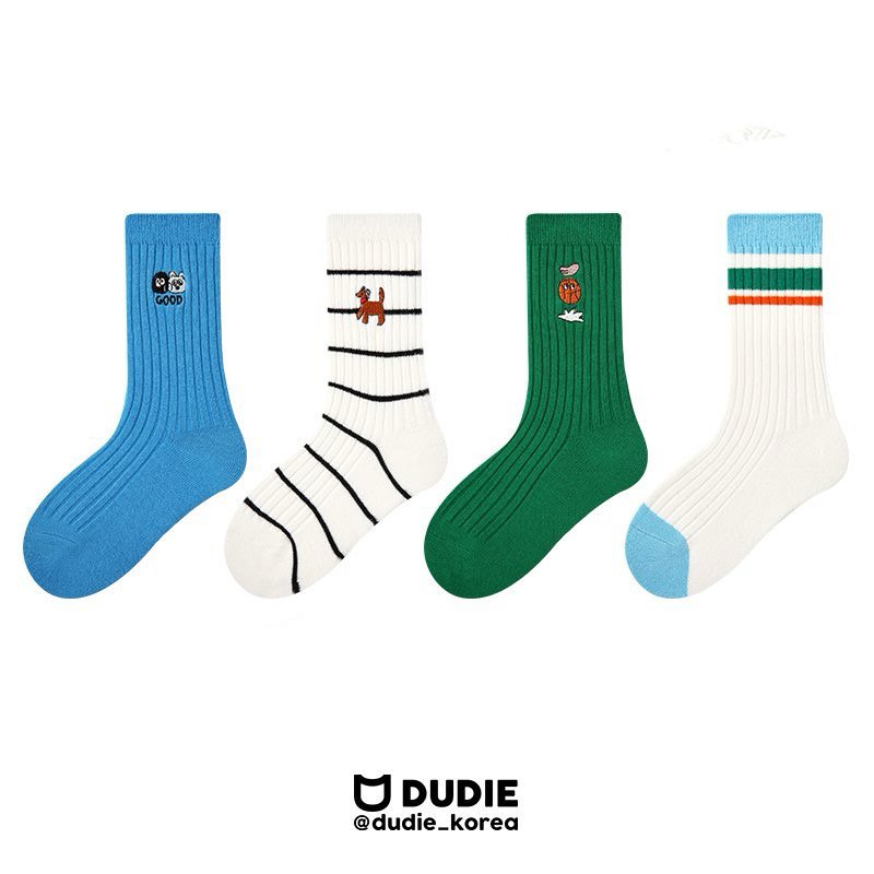 Dudie - Korean Children Fashion - #toddlerclothing - Green Good Socks