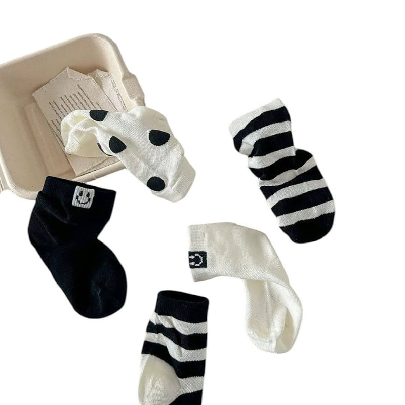 Dudie - Korean Children Fashion - #toddlerclothing - Dorrance Socks (set of 5) - 11