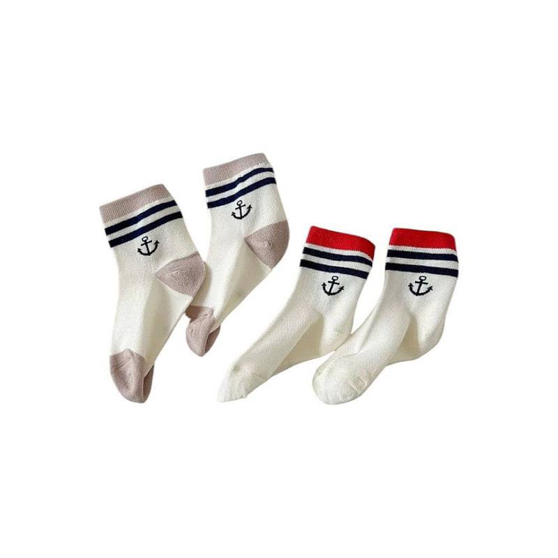 Dudie - Korean Children Fashion - #toddlerclothing - Dot Run Socks (set of 5) - 10