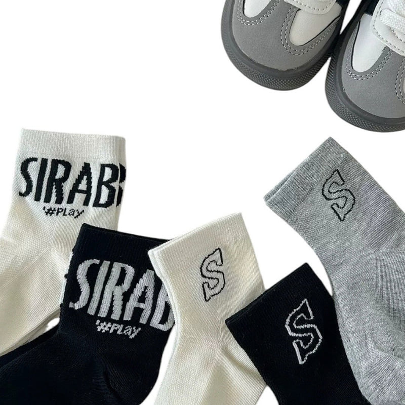 Dudie - Korean Children Fashion - #toddlerclothing - Cilav Socks (set of 5) - 10