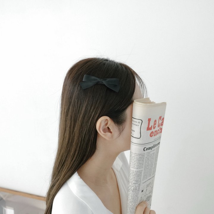 Eeiitt - Korean Women Fashion - #momslook - Middle Black Hairpin (set of 2)