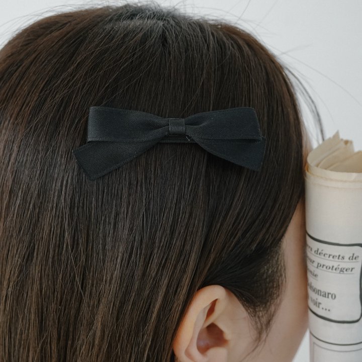 Eeiitt - Korean Women Fashion - #momslook - Middle Black Hairpin (set of 2) - 5