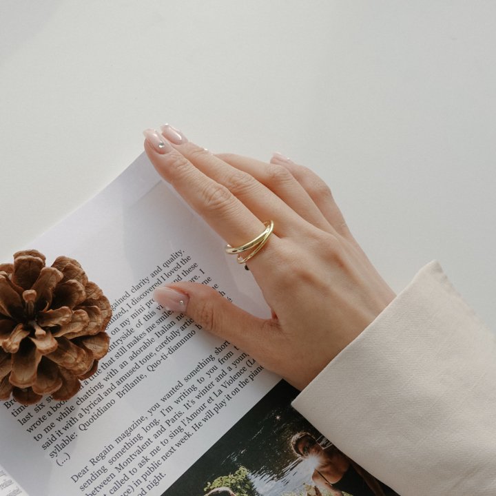 Eeiitt - Korean Women Fashion - #momslook - Cuf Off Triple Ring