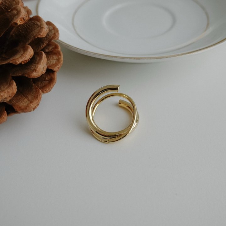 Eeiitt - Korean Women Fashion - #momslook - Cuf Off Triple Ring - 3