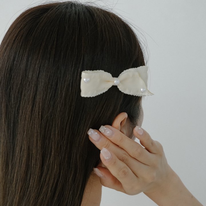 Eeiitt - Korean Women Fashion - #momslook - Serina Ribbon Hairpin (set of 2) - 9