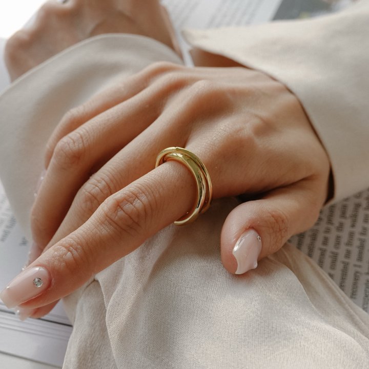 Eeiitt - Korean Women Fashion - #pursuepretty - Cuf Off Triple Ring - 7