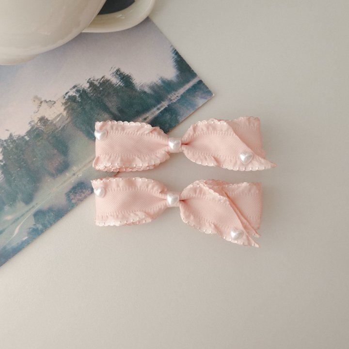 Eeiitt - Korean Women Fashion - #pursuepretty - Serina Ribbon Hairpin (set of 2) - 3