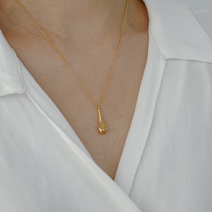Eeiitt - Korean Women Fashion - #restrostyle - Blush Water Drop Necklace - 6