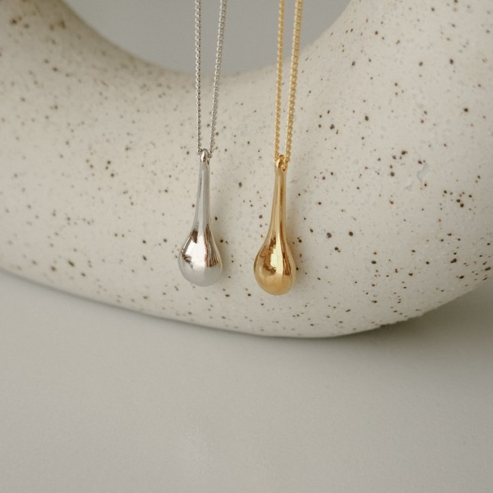 Eeiitt - Korean Women Fashion - #romanticstyle - Blush Water Drop Necklace - 7