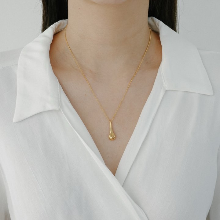 Eeiitt - Korean Women Fashion - #shopsmall - Blush Water Drop Necklace - 8