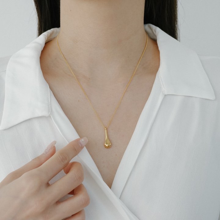 Eeiitt - Korean Women Fashion - #thelittlethings - Blush Water Drop Necklace - 10