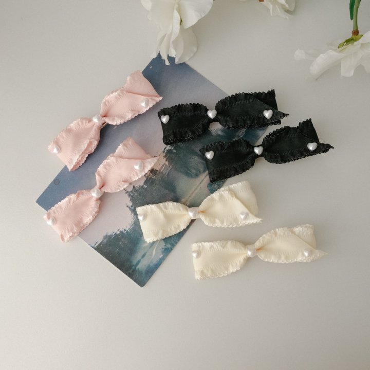 Eeiitt - Korean Women Fashion - #thelittlethings - Serina Ribbon Hairpin (set of 2) - 8