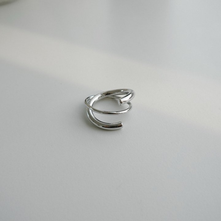 Eeiitt - Korean Women Fashion - #vintageinspired - Cuf Off Triple Ring - 5