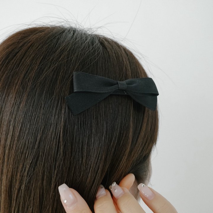 Eeiitt - Korean Women Fashion - #vintagekidsstyle - Middle Black Hairpin (set of 2) - 10