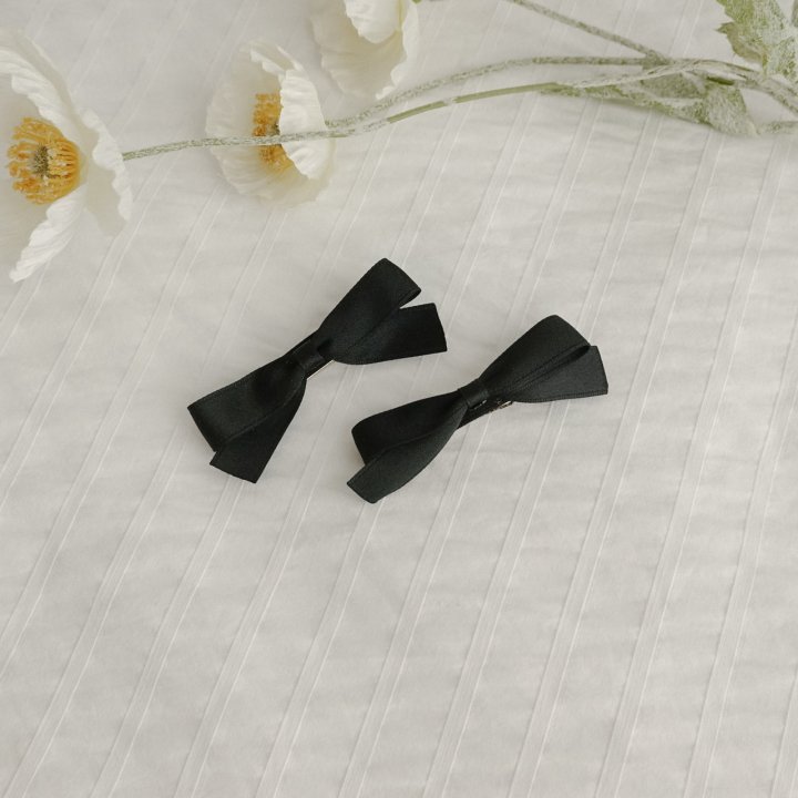 Eeiitt - Korean Women Fashion - #womensfashion - Middle Black Hairpin (set of 2) - 2