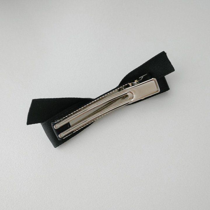 Eeiitt - Korean Women Fashion - #momslook - Middle Black Hairpin (set of 2) - 4