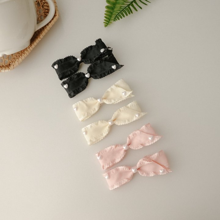 Eeiitt - Korean Women Fashion - #womensfashion - Serina Ribbon Hairpin (set of 2) - 10